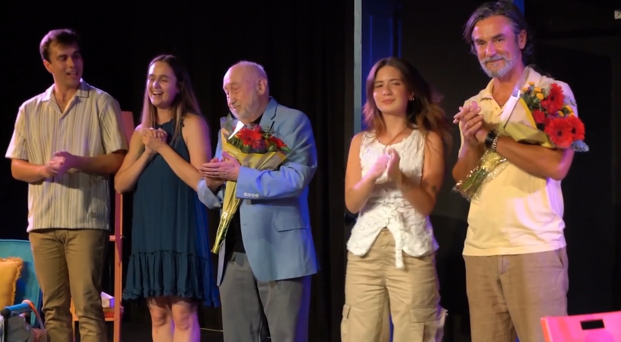 Zhenya giving a toast